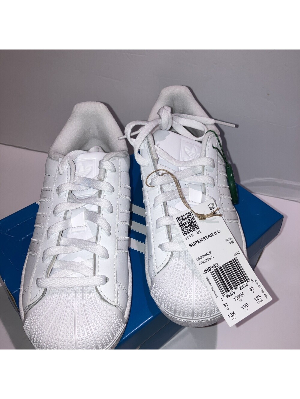 adidas Superstar II CF EL I 13K Kids White/White Toddler Sneaker Shoe JH9986 NEW - Picture 5 of 8